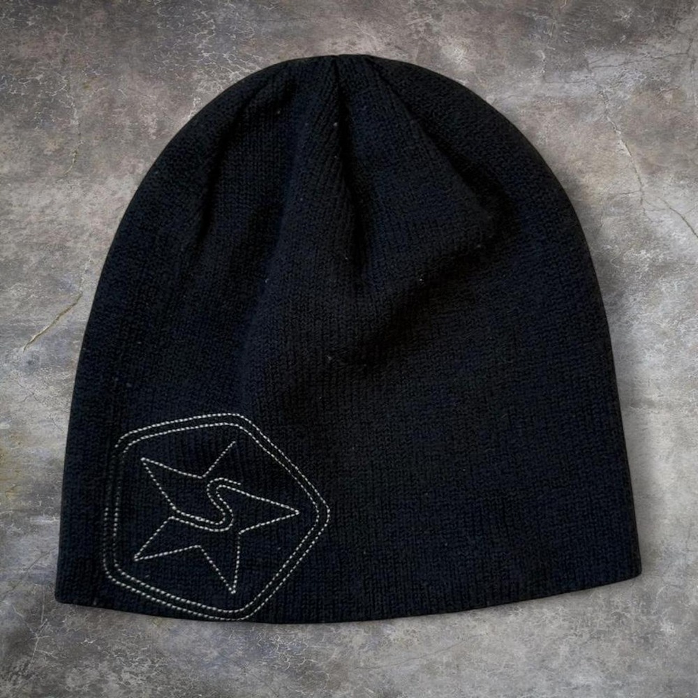 Vintage Sessions Dark Brown Beanie Skater Surf Snowboard Grunge Skullcap Y2K VTG
